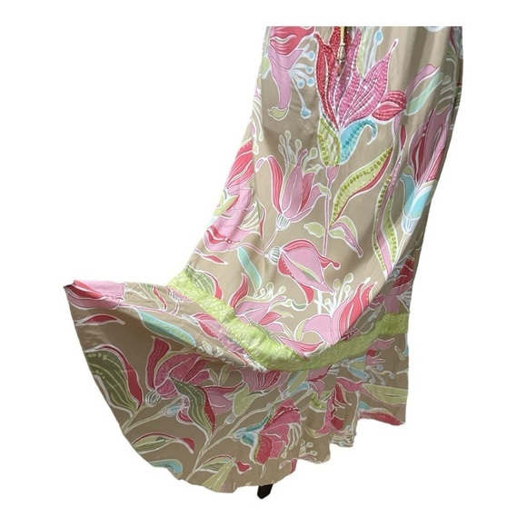 Ku De Ta Floral Sundress with Beaded Sequins size L - Picture 8 of 13